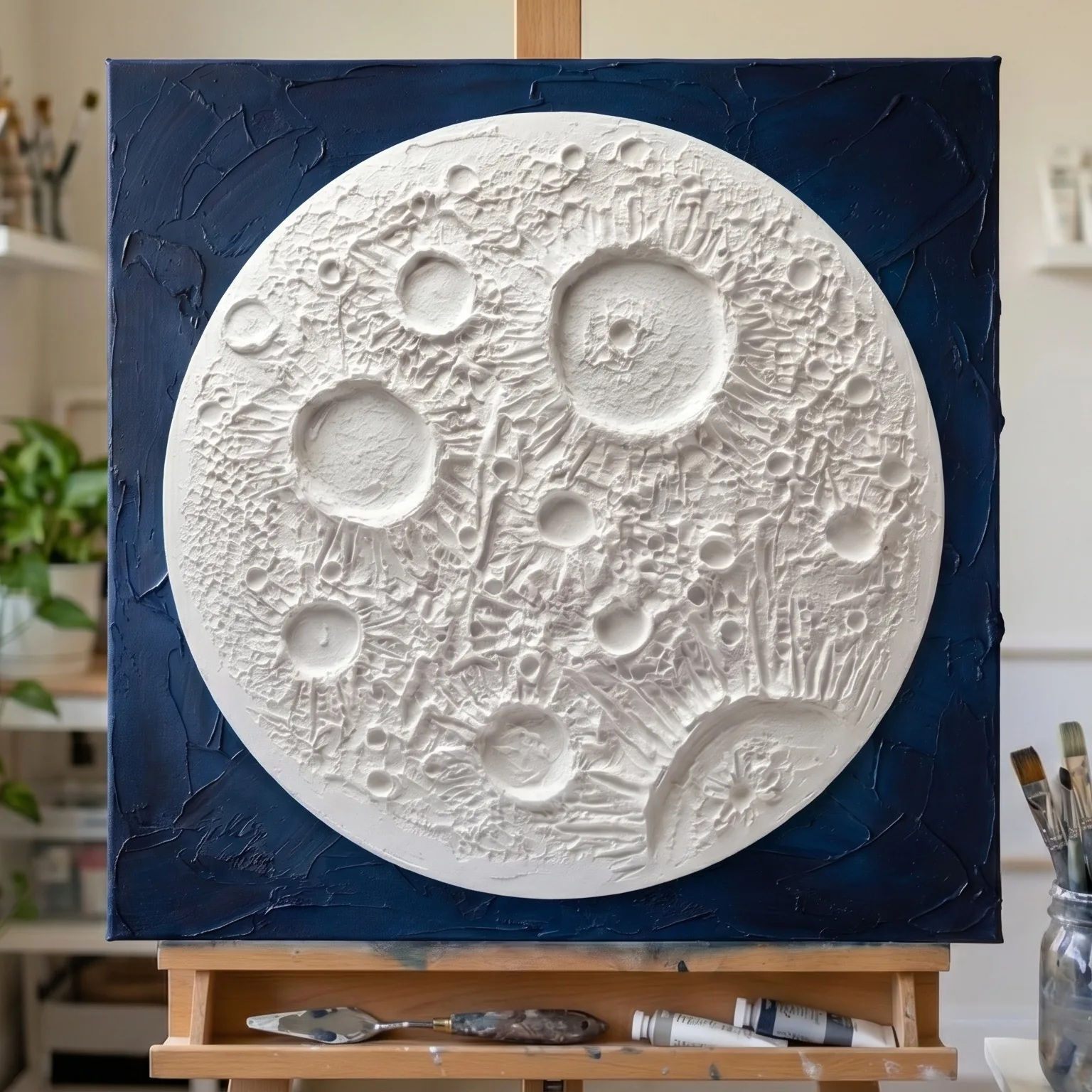 The Glowing Textured Moon