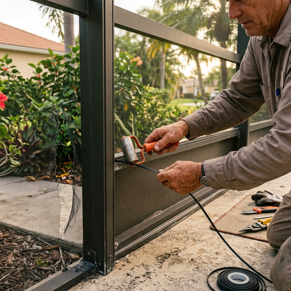 Screen enclosure repair in Brandon, FL