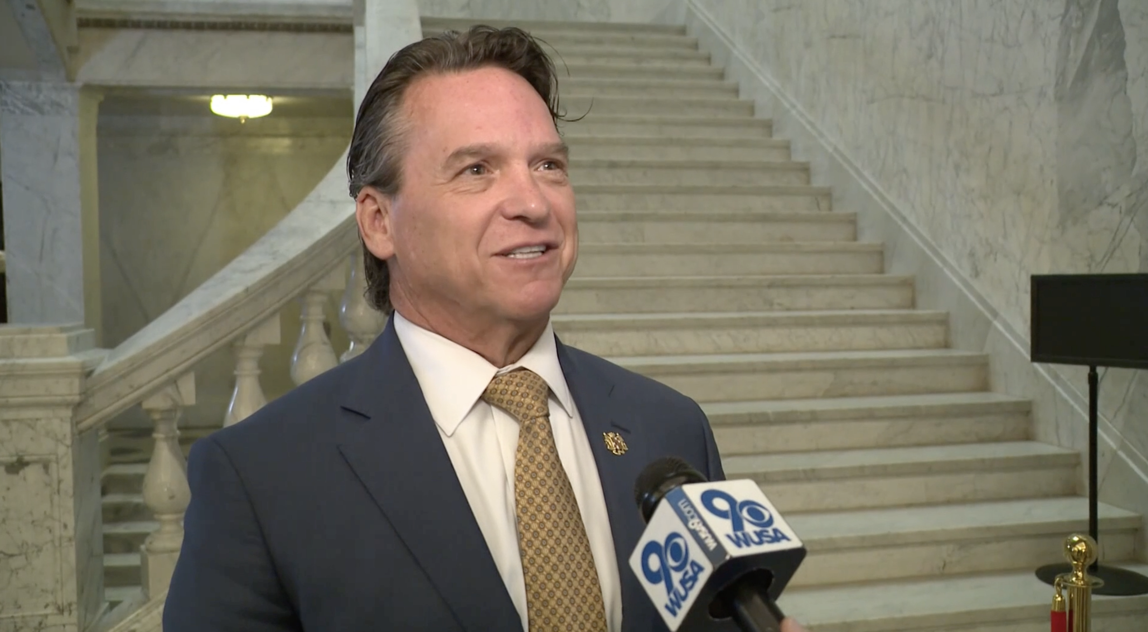 Senator Hershey with media WUSA 9