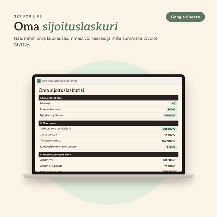 Oma sijoituslaskuri