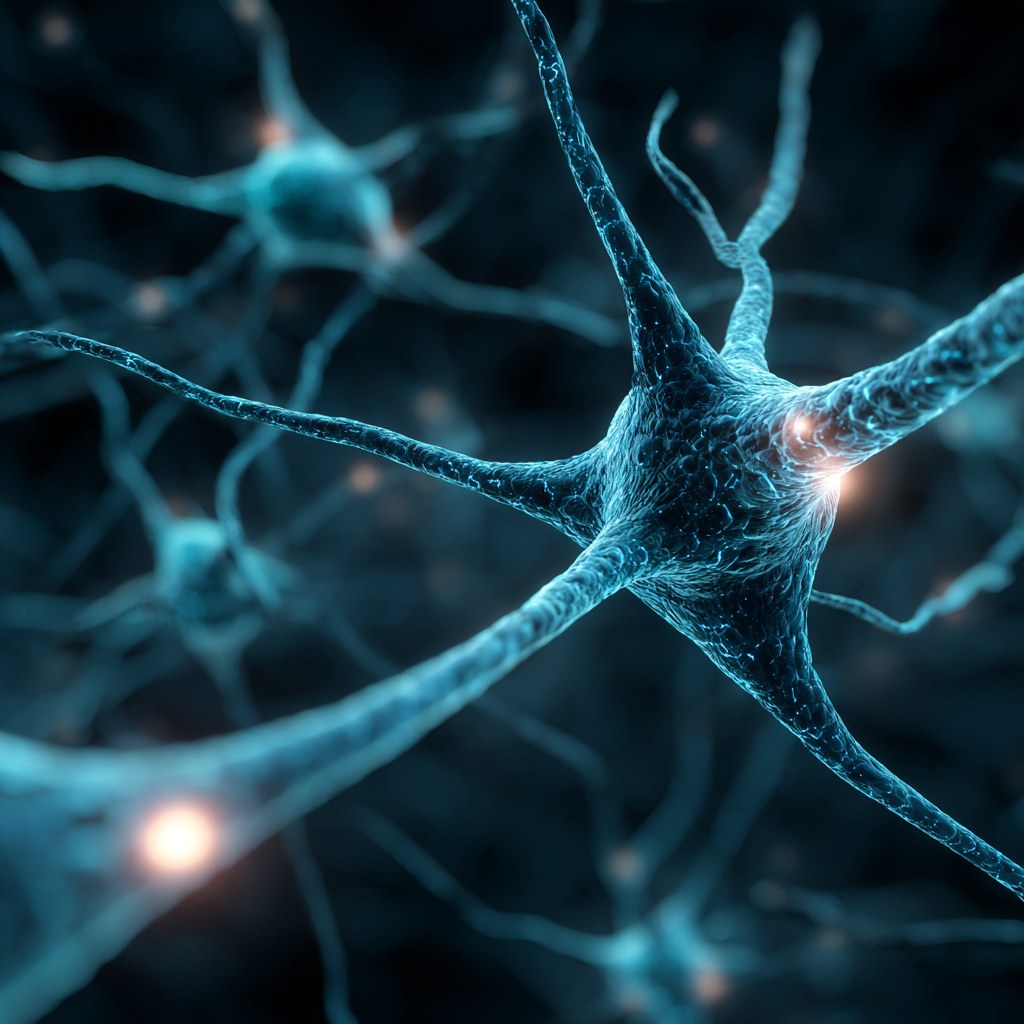 Neural network connections illustration