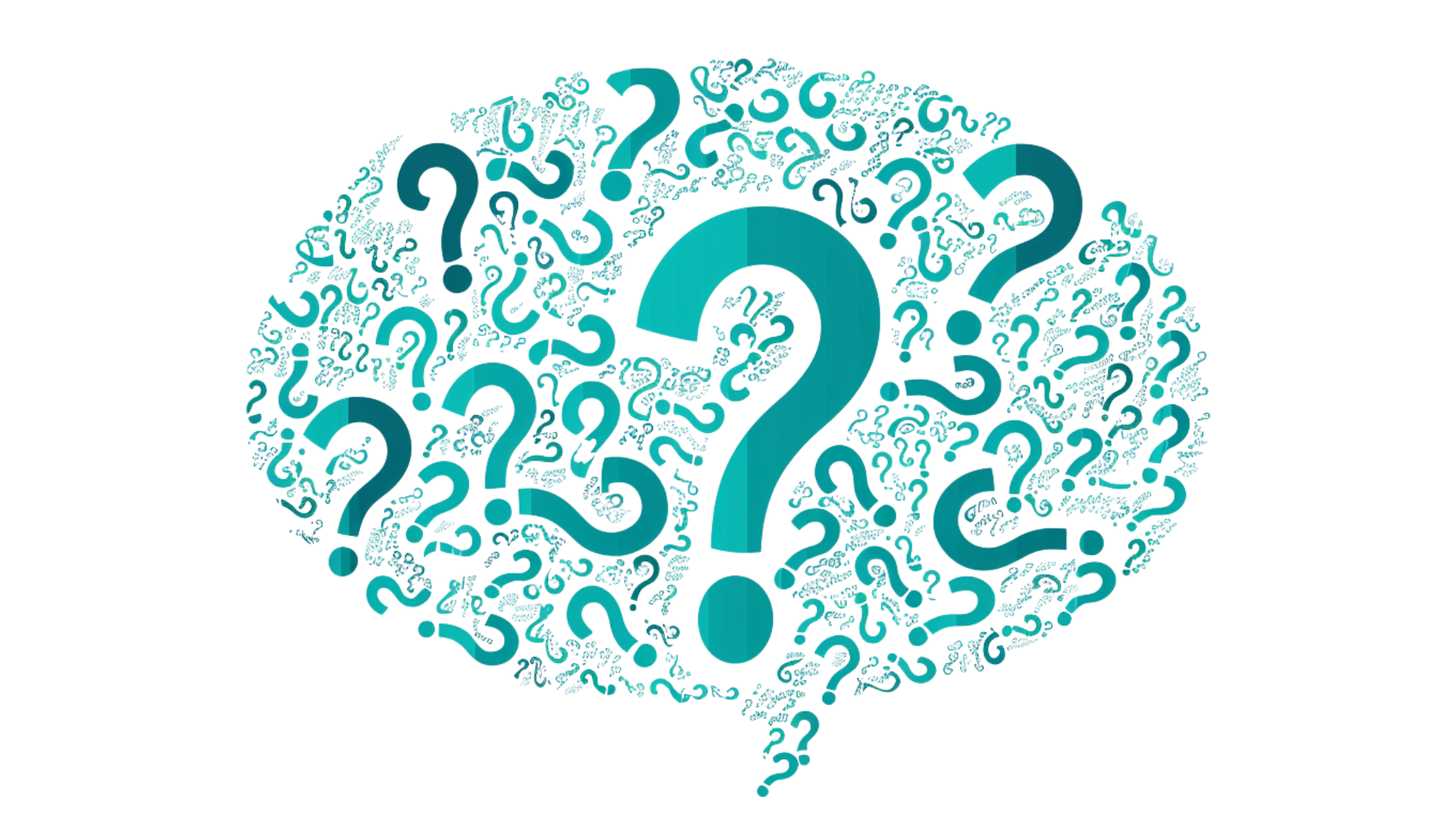 Brain made of question marks