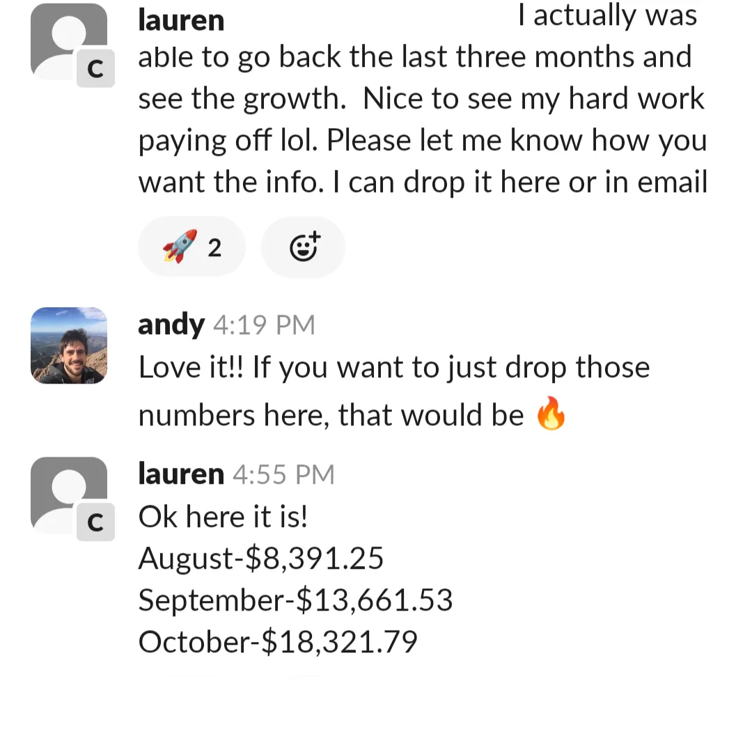 Lauren Added $10k+ In Recurring Revenue