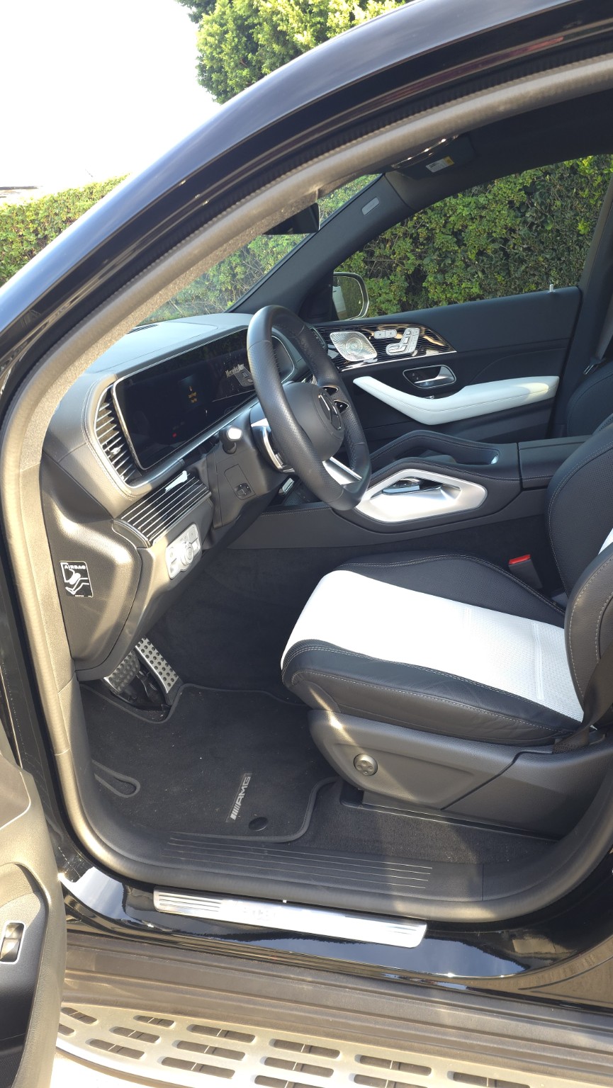Clean front cabin of a 2024 Mercedes-Benz GLE Coupe after interior maintenance