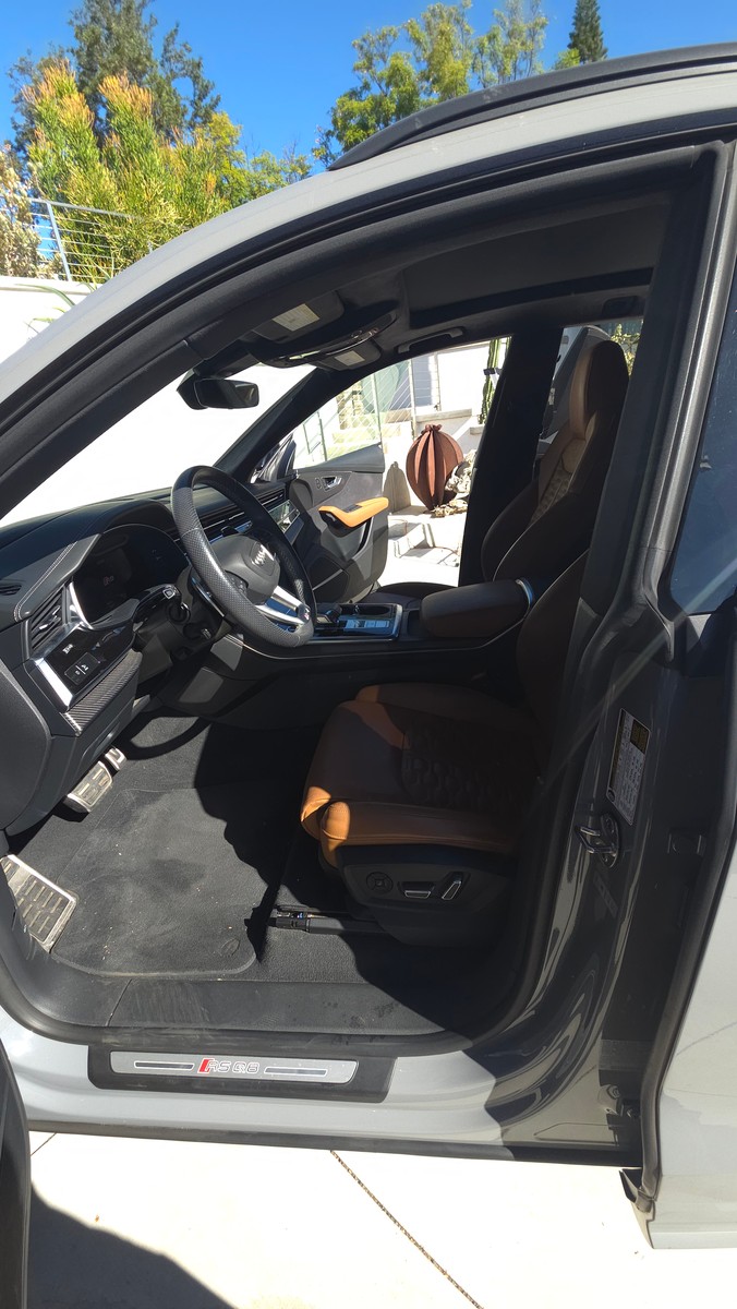 Audi RS Q8 front interior before an interior detail