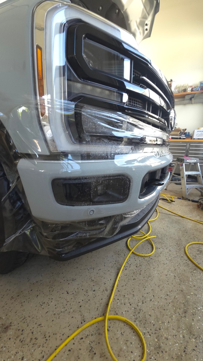 Ford F-350 front end paint protection film installation