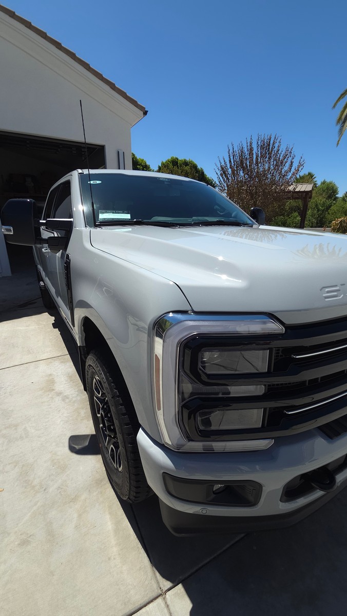 Ford F-350 front end after paint protection film installation