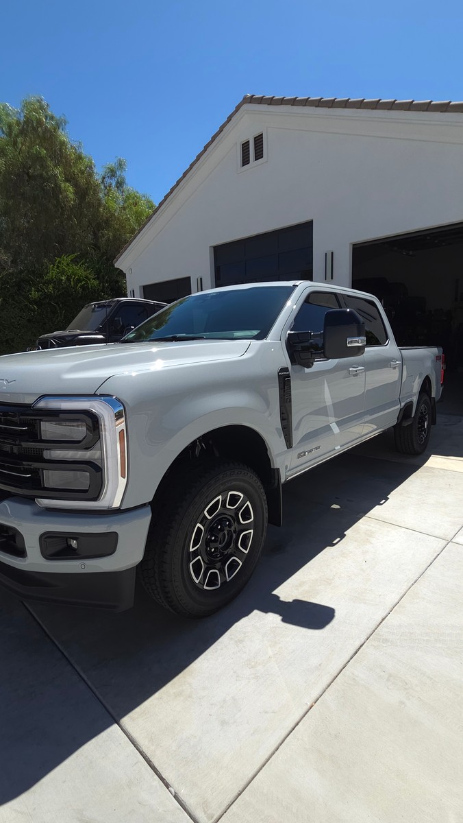 Ford F-350 with front paint protection film installed by LUMA Auto Studio