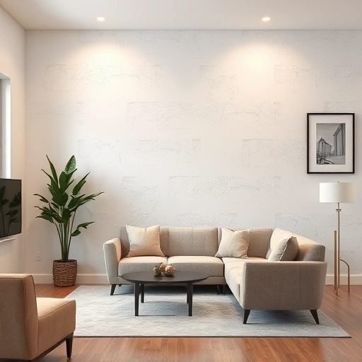 Perfectly completed drywall repair in a cozy Garland TX interior, showcasing seamless surfaces and inviting decor.