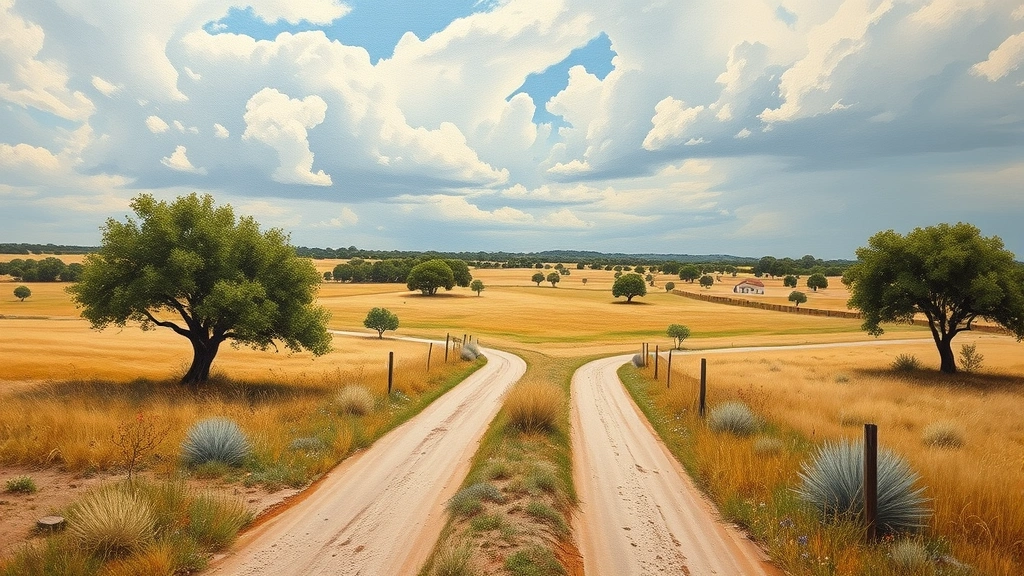 Painting in Heath, TX showcasing vibrant colors and a serene landscape.