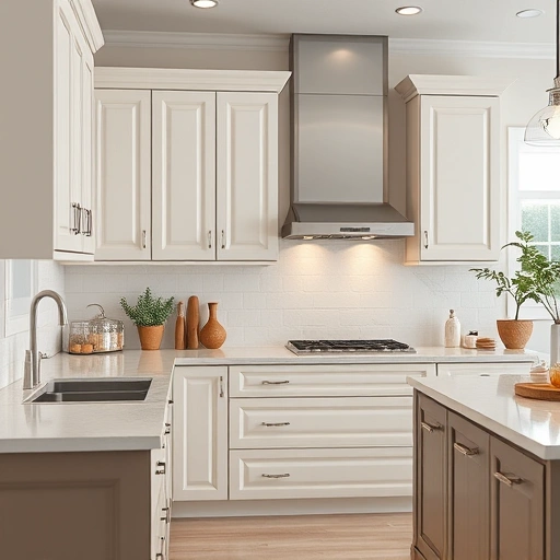 Beautifully painted kitchen cabinets in Seagoville TX with glossy finish, sleek countertops, and stylish decor.