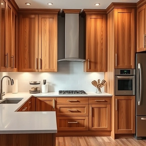 Completed cabinet painting in modern kitchen, showcasing glossy finish, elegant design, and luxurious decor in Fate, TX.