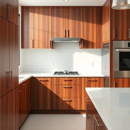 Modern kitchen in Sachse, TX featuring vibrant cabinet painting, white quartz countertops, and stylish tile backsplash.