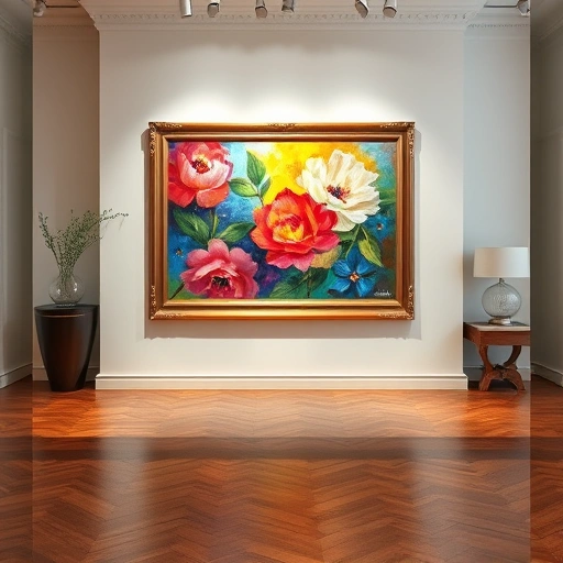 Completed painting in Wylie TX displayed on gallery wall with elegant framing and sophisticated decor in a polished space.
