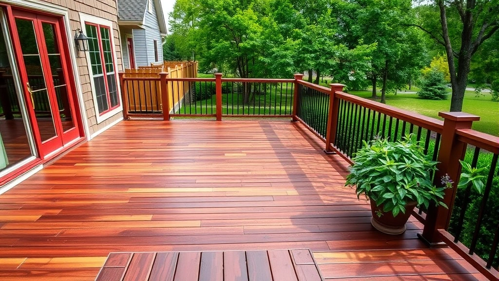 Deck Staining projects in Garland TX showcasing transformed outdoor spaces with vibrant colors and finishes