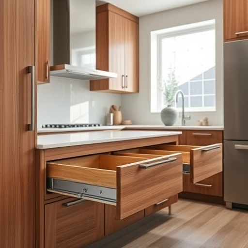 Soft Close Drawer Slide Installation in a modern Garland TX kitchen with elegant cabinetry and bright natural light.
