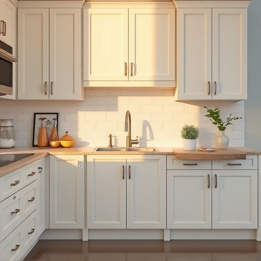 Modern kitchen in Josephine TX featuring elegantly painted cabinetry and chic decor in a warm, inviting space.