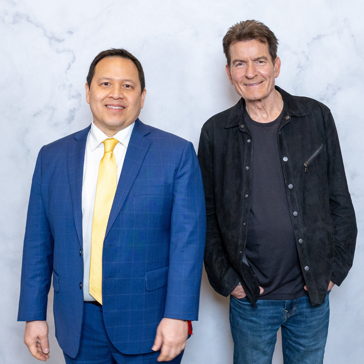 Charlie Sheen with Sean Campbell
