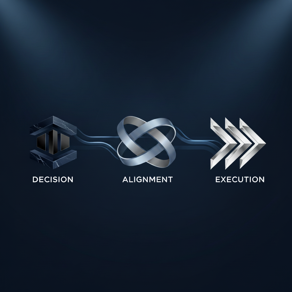 Decision, Alignment, and Execution illustration