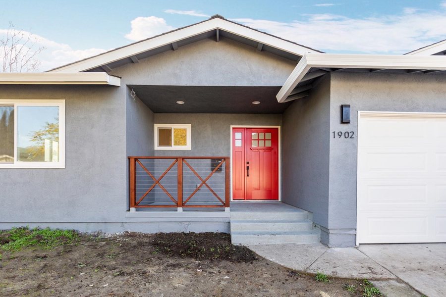 Modern ADU guest house exterior Austin TX