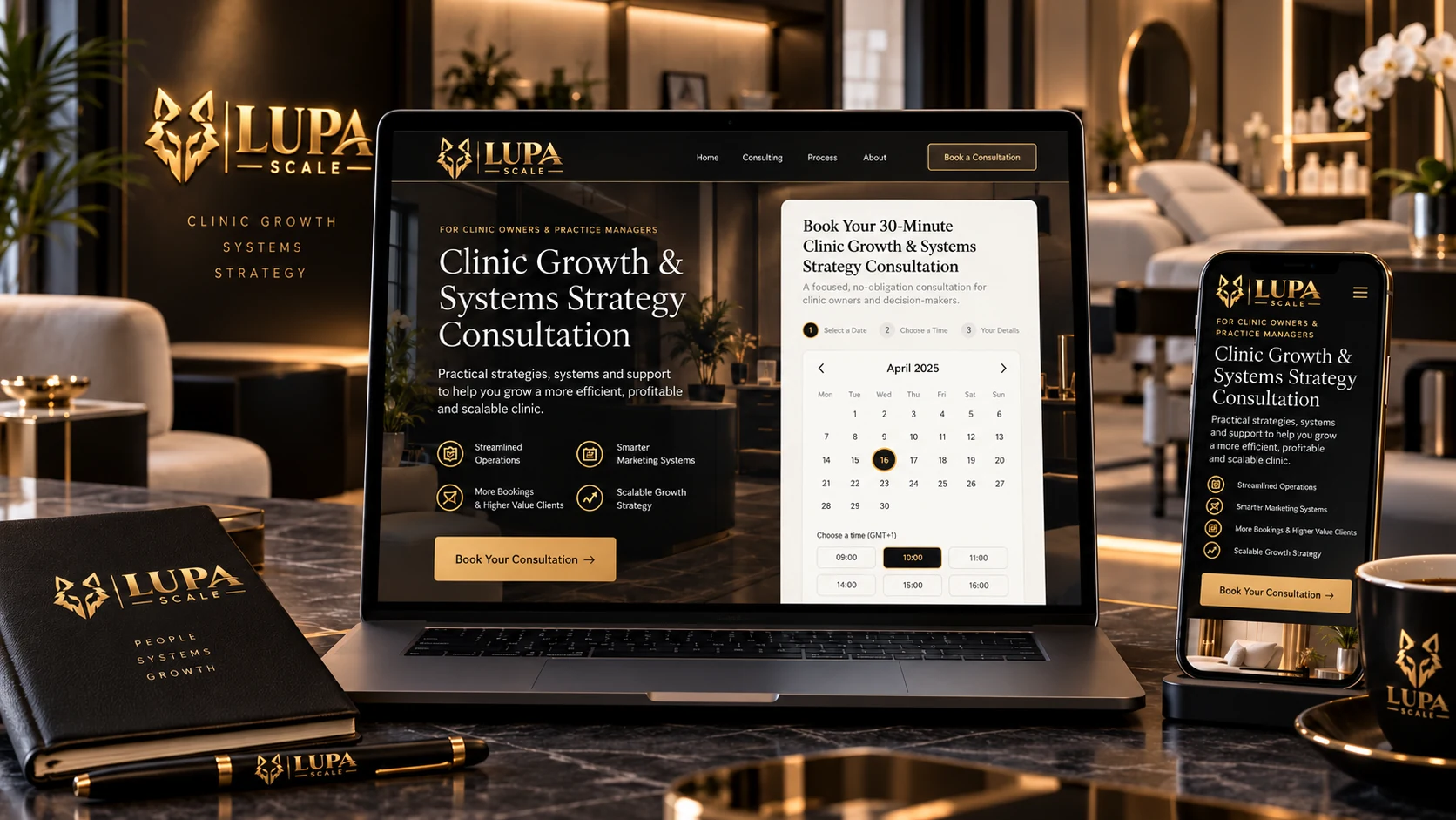Lupa Scale — Booking Funnel — project mockup and showcase