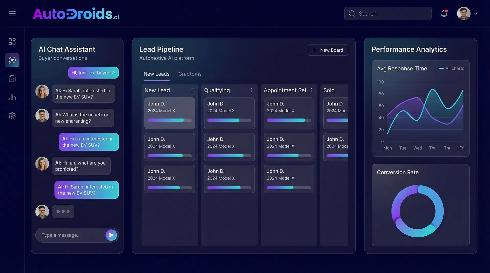 AutoDroids Dashboard