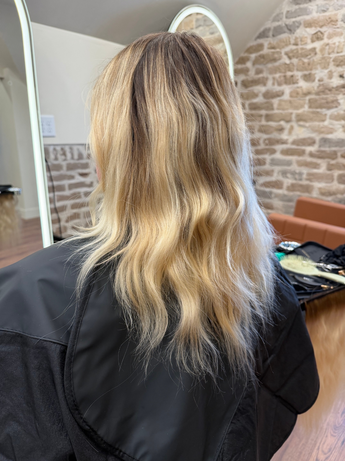 Client's natural hair before extensions