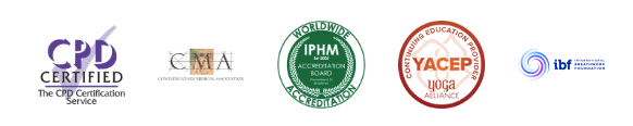 CPD Certified, CMA, IPHM Accreditation Board, YACEP Yoga Alliance, IBF Member