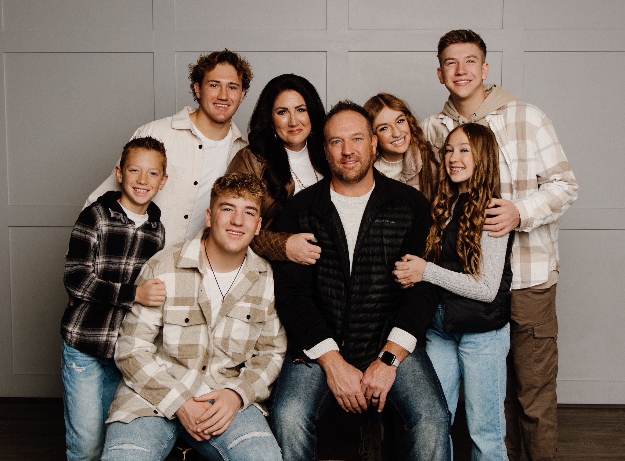 Kevin Moore with his family