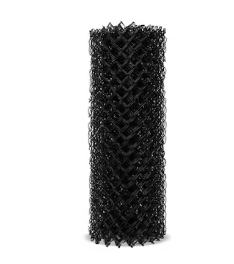 Black vinyl-coated chain-link wire