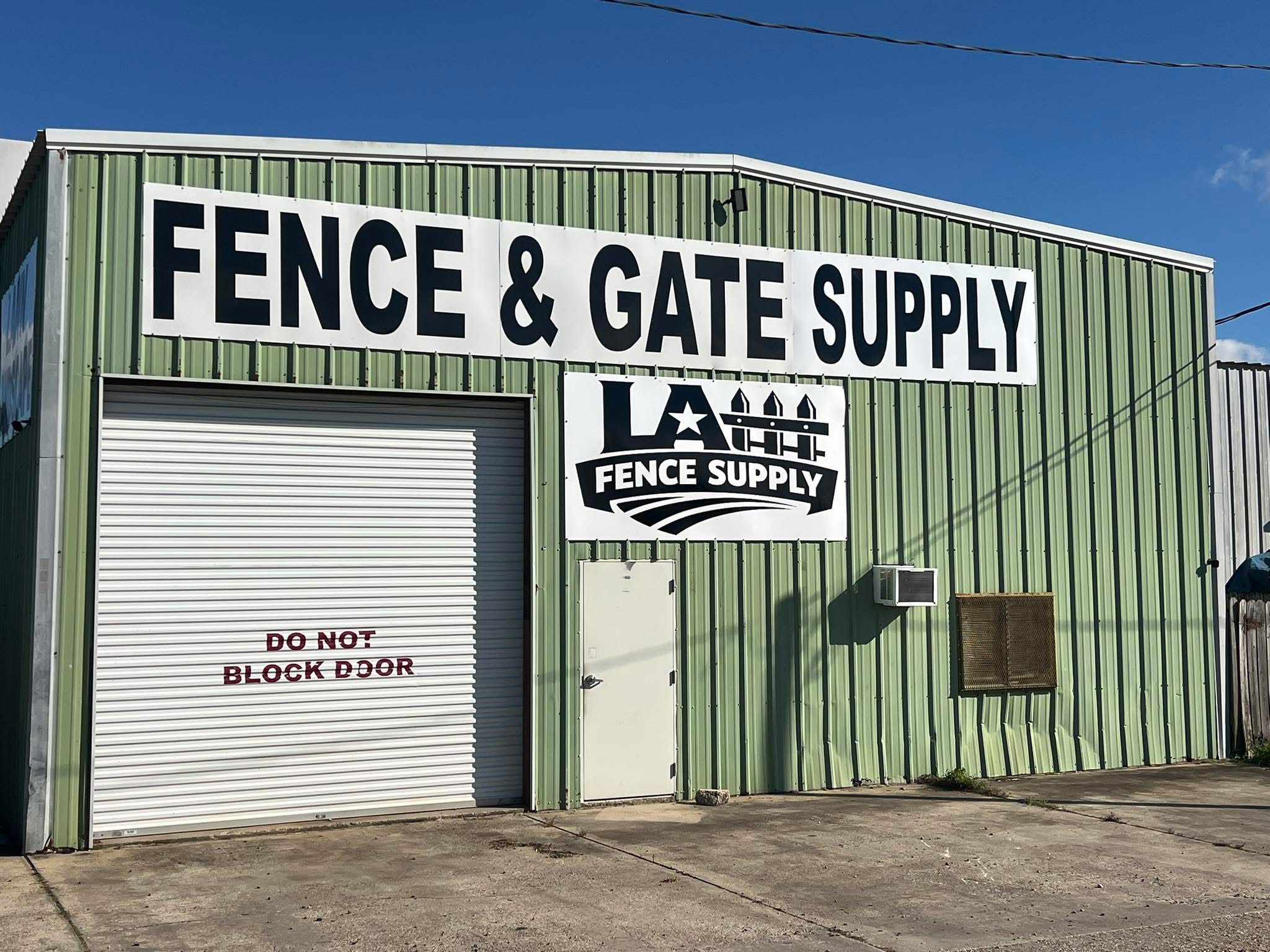 LA Fence Supply storefront in Patterson, LA