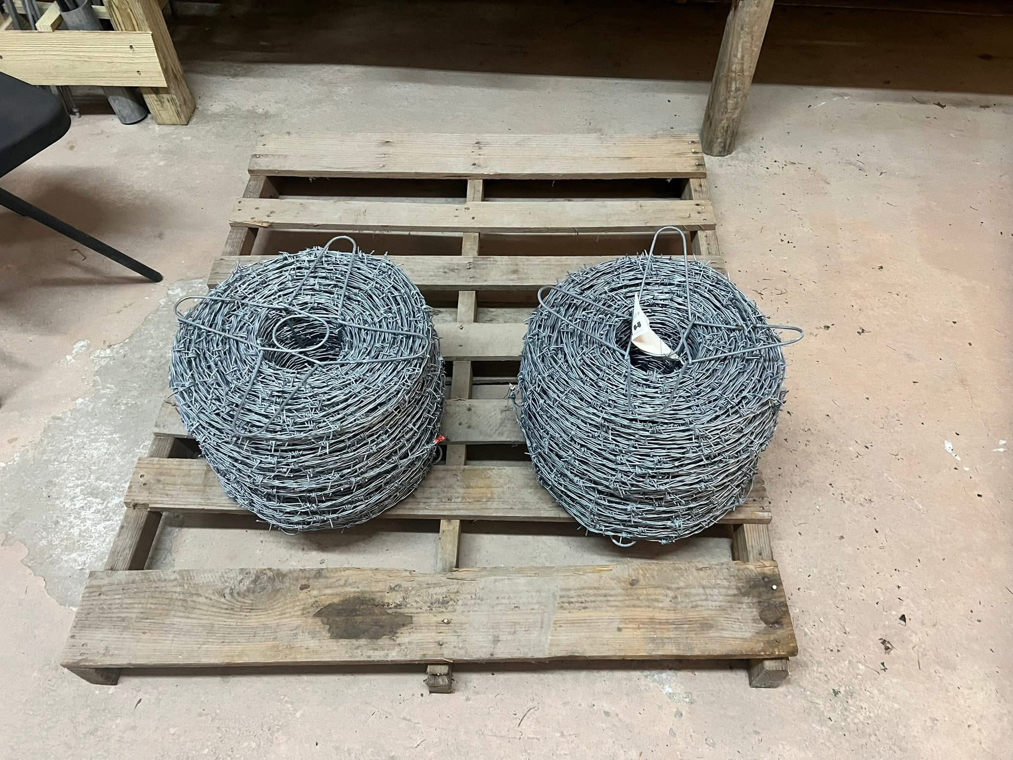 Barbed wire rolls in stock
