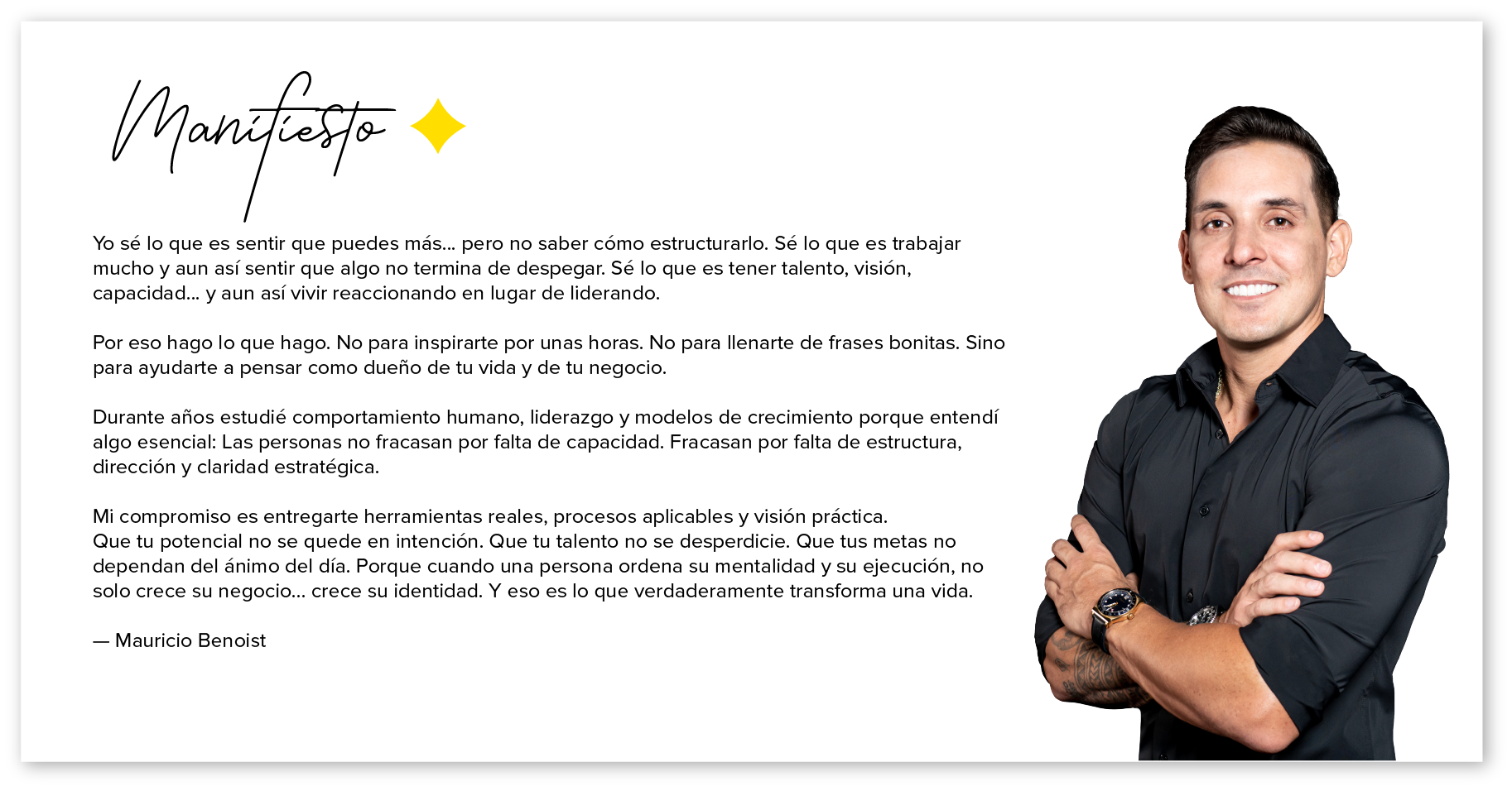 Manifiesto Mauricio Benoist