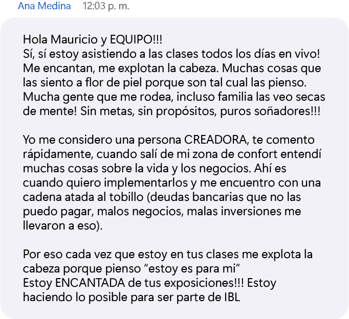 Testimonio de mensaje real