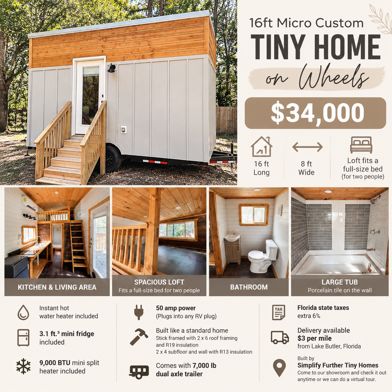 16ft Micro Custom THOW — Simplify Further Tiny Homes