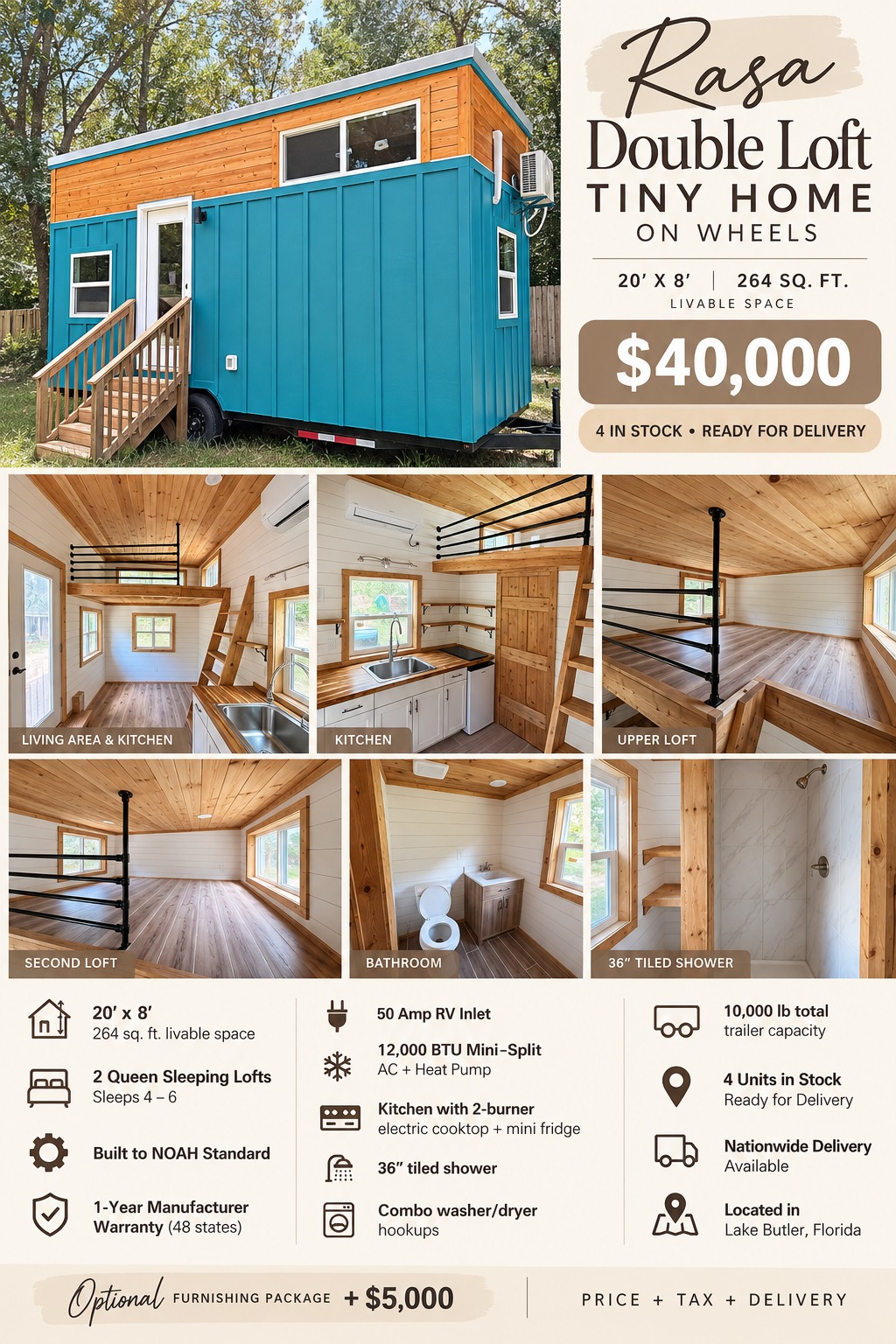 Rasa Double Loft THOW — Simplify Further Tiny Homes