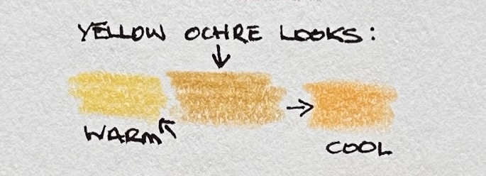 Yellow ochre can be warm or cool