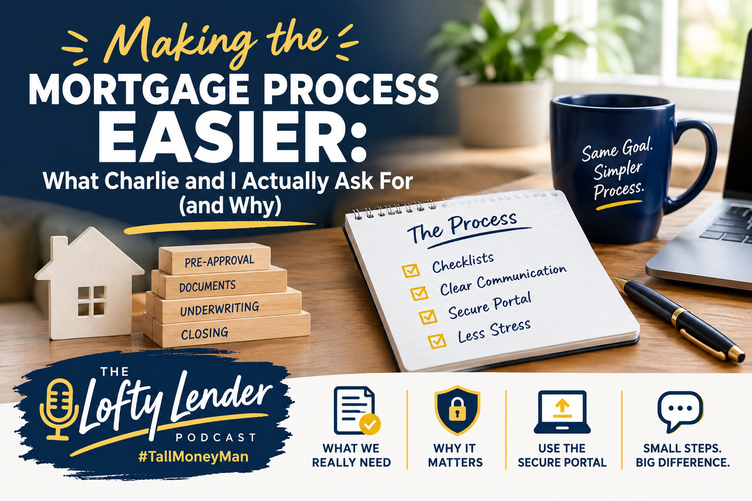 Making the Mortgage Process Easier: What Charlie and I Actually Ask For (and Why)