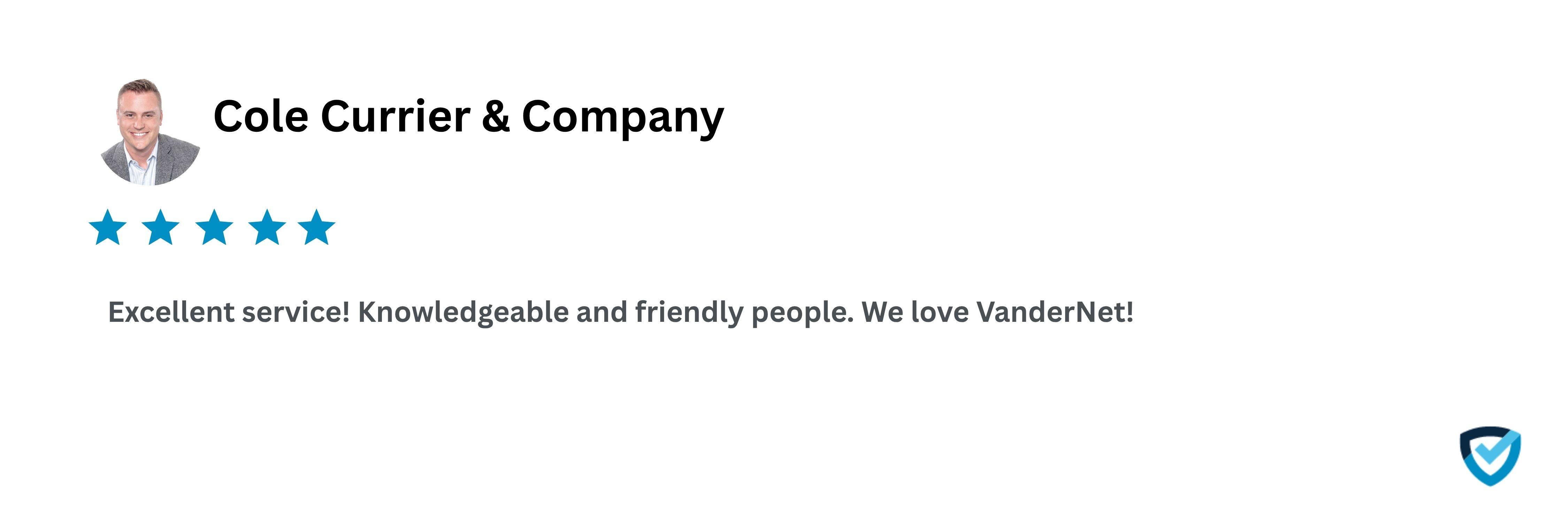 VanderNet client testimonial — managed services review from accounting firm