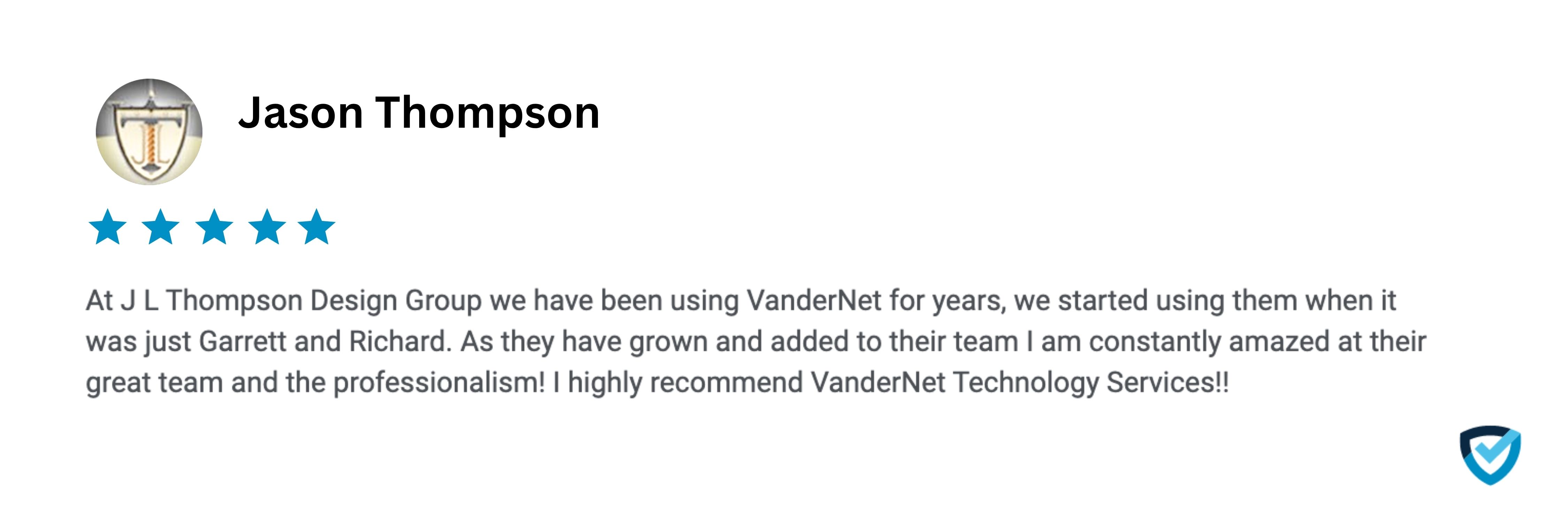 VanderNet client testimonial from HDS — cybersecurity and managed IT review