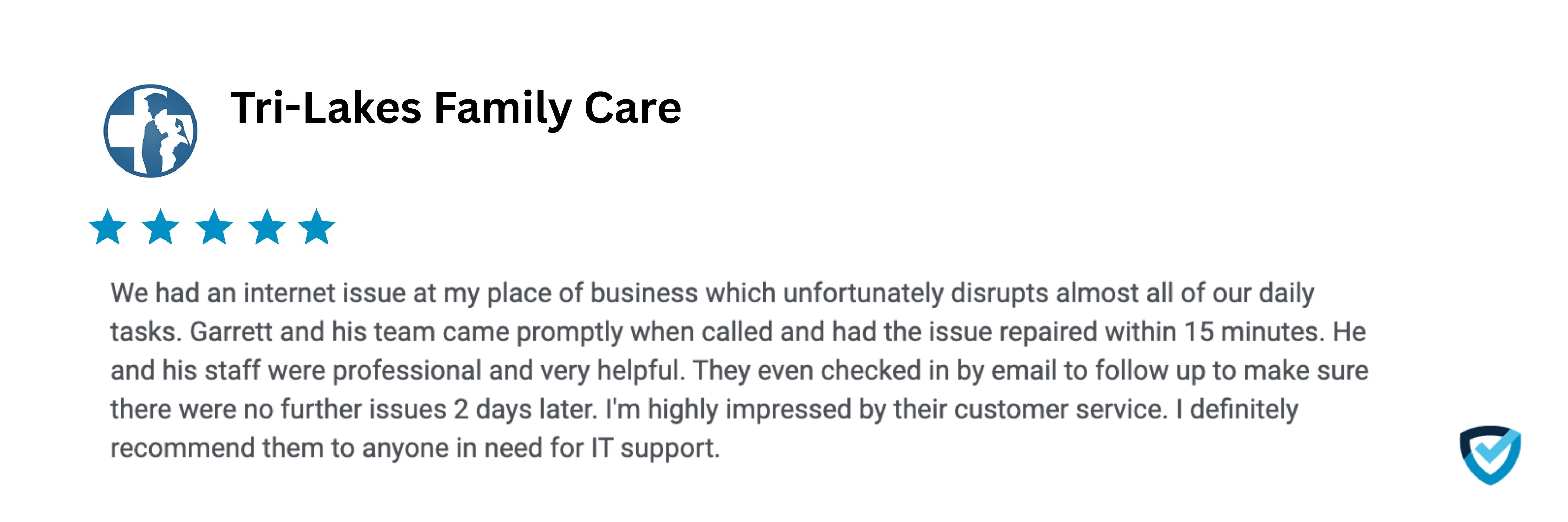 VanderNet client testimonial — IT support and security review from healthcare organization