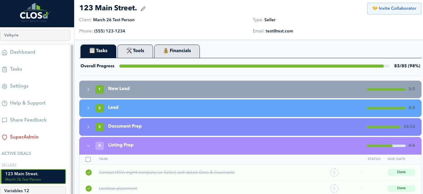 CLOSd Task Management