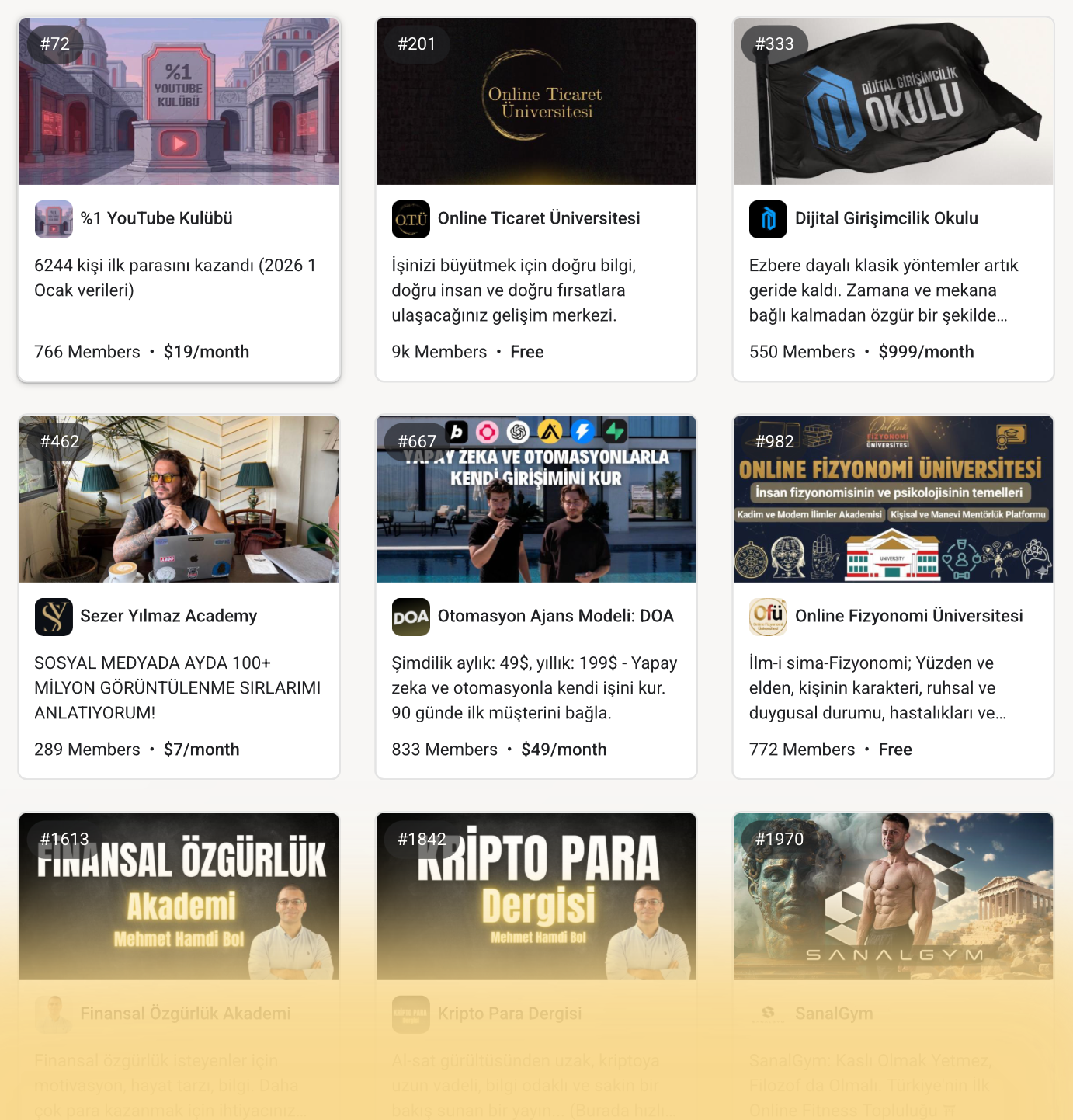 Skool toplulukları Türkçe Türkiye