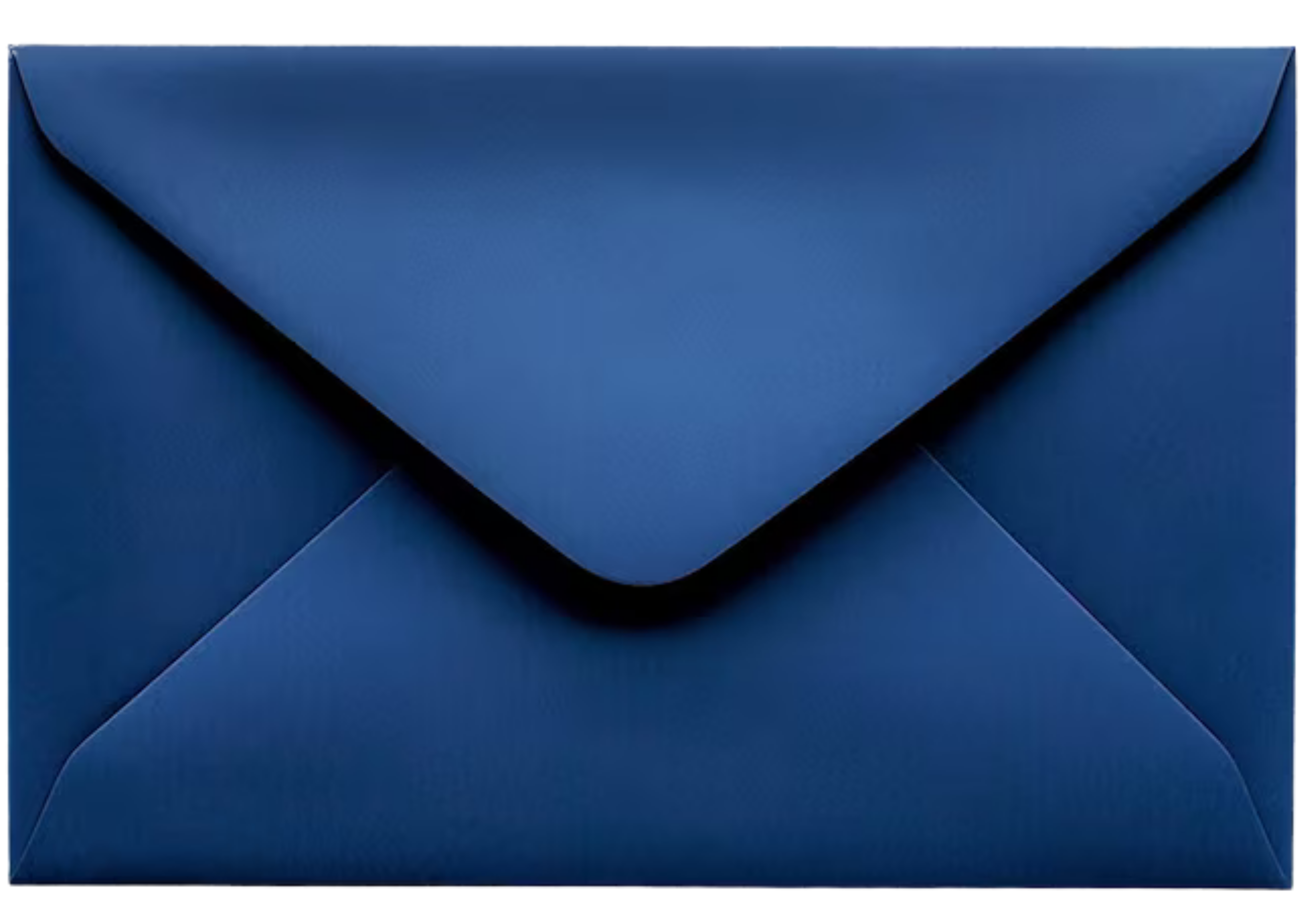 Blue wedding envelope invitation for Kimberly and Kent Orven