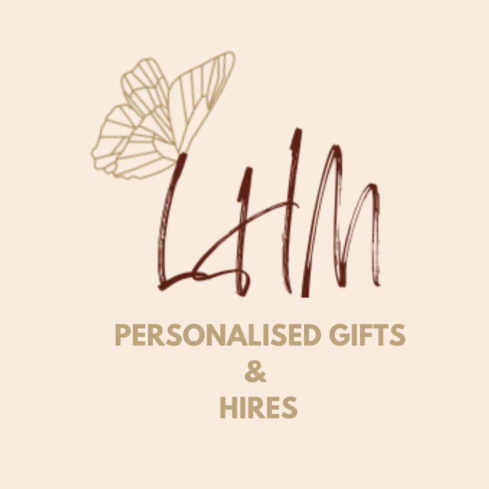 LHM Personalised gifts & hire Logo