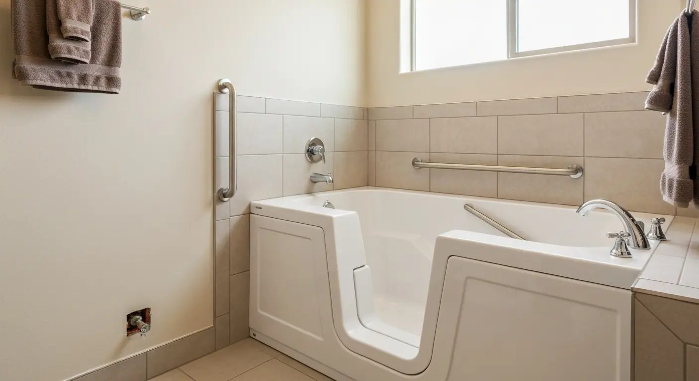 Walk-in tub installed in Las Vegas bathroom