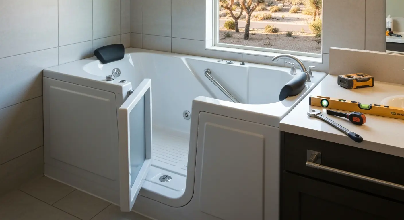 Walk-in tub installation
