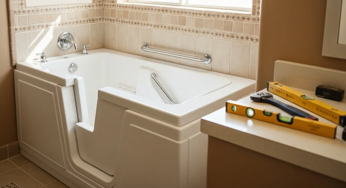 Walk-in tub installation