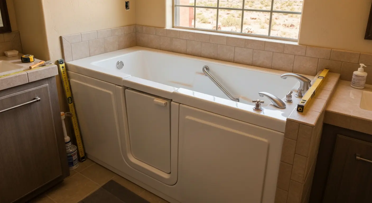 Walk-in tub installation