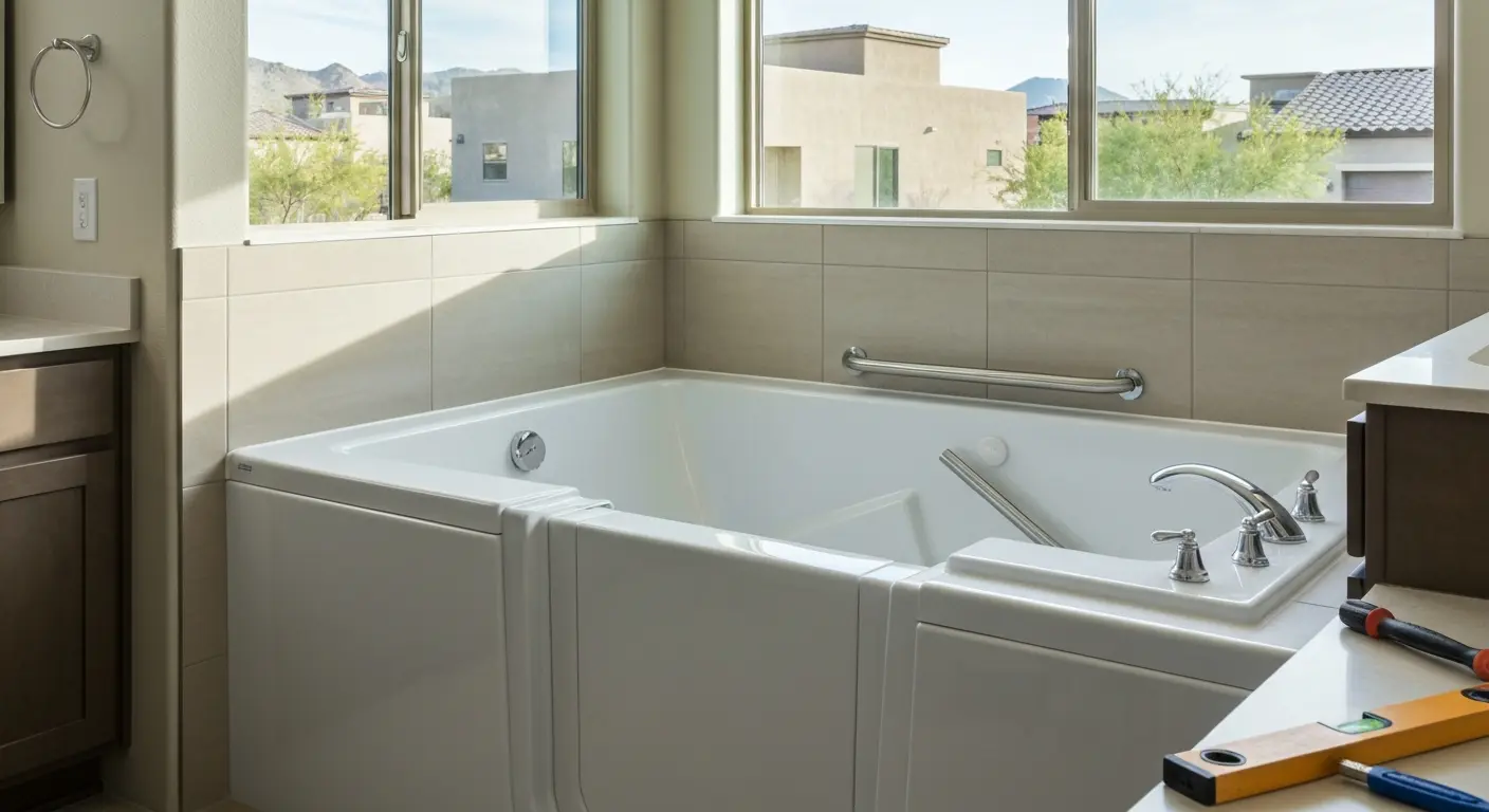Walk-in tub installation